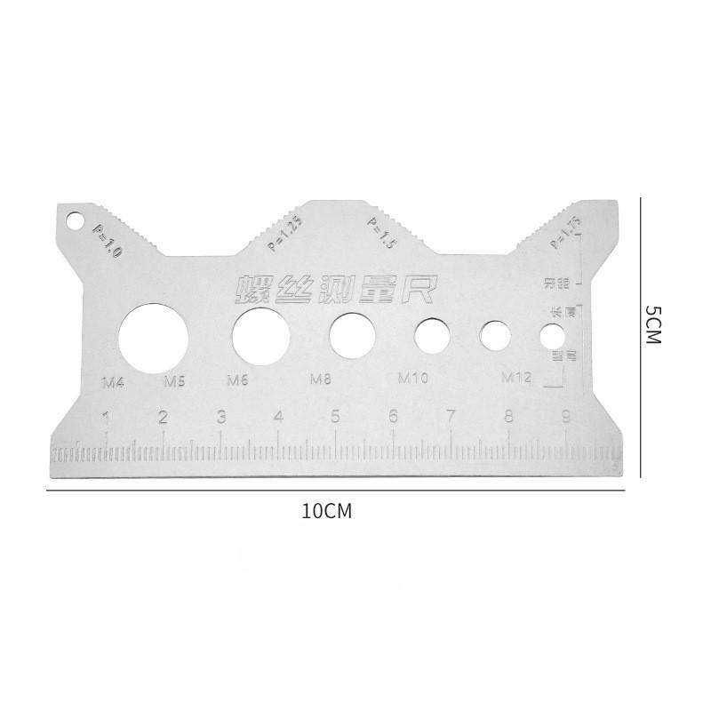 Screw Thread Pitch Gauge Ruler Measuring Tool Bolt Nut Metric Machining Threads Screw Cutting Gauge Angle Model Measuring