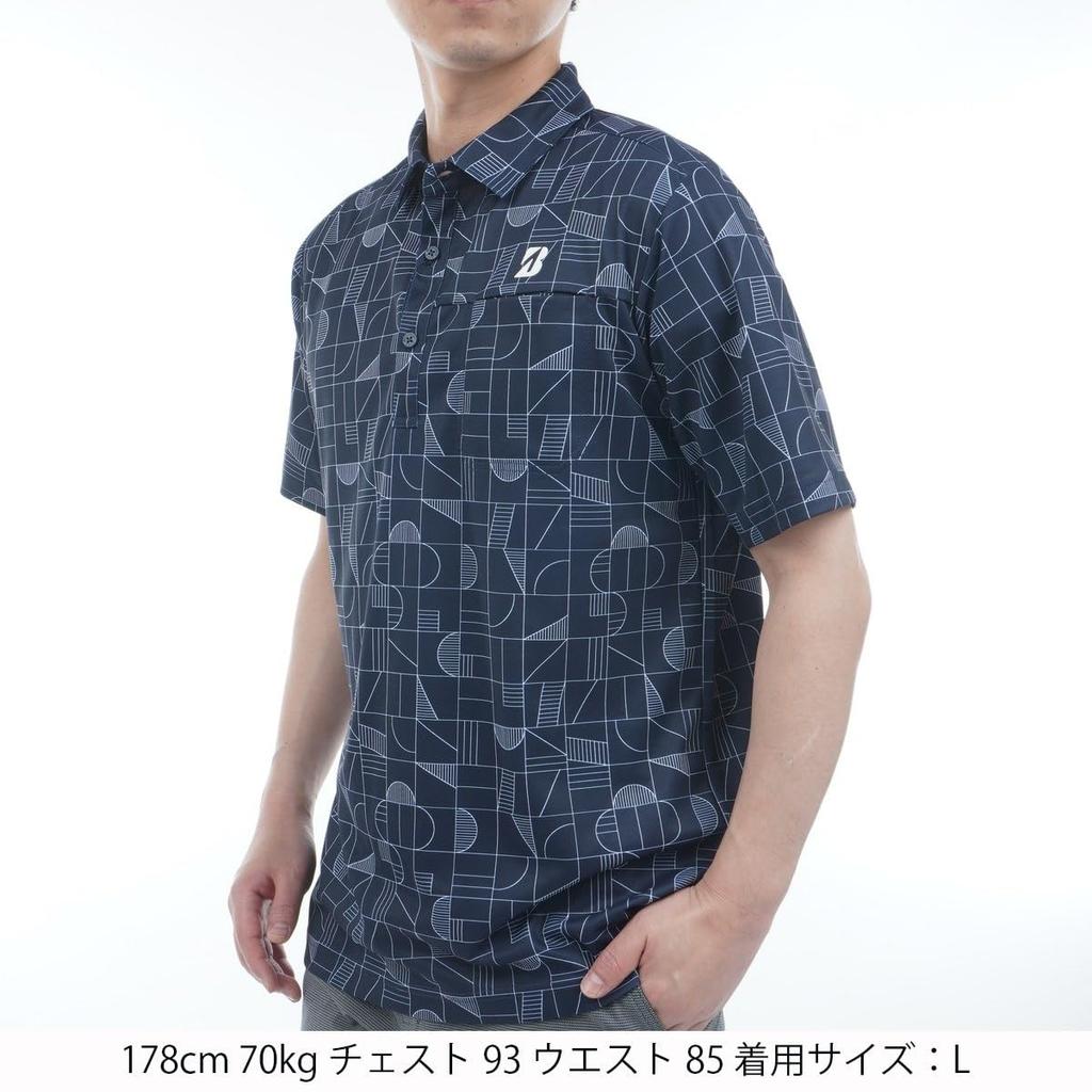 Bridgestone Golf Men's Retro Short Sleeve Pocket Shirt EGM03A (NA)