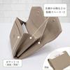 HANATORA Card CaseBusiness Card Holder, Large Capacity, 2 Pockets, Genuine Leather, Handmade, Button Closure, Compact, Unisex, Shrink-Resistant Calf