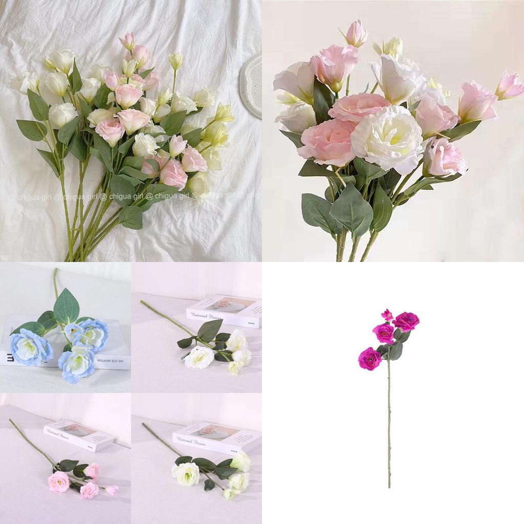 Artificial Eustoma Flower Bouquet For Wedding Party Decor Gift For Loved Ones