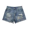 Fashion Trend New Summer Tassel Ripped Denim Shorts Women'S Hot Pants