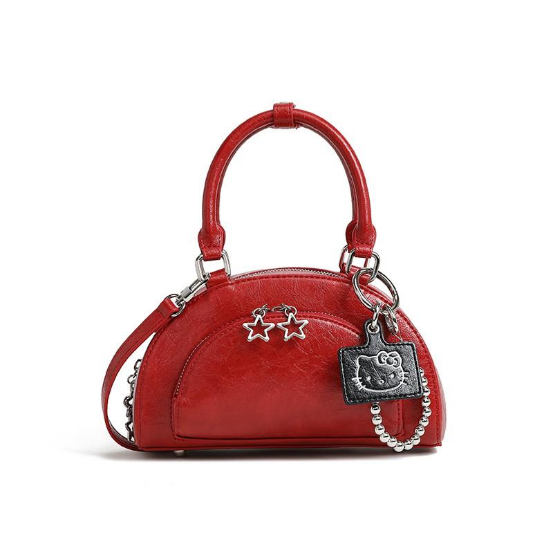 Original Small-batch Design Bow Handbag Premium Womens Fashion Versatile Bowling Bag