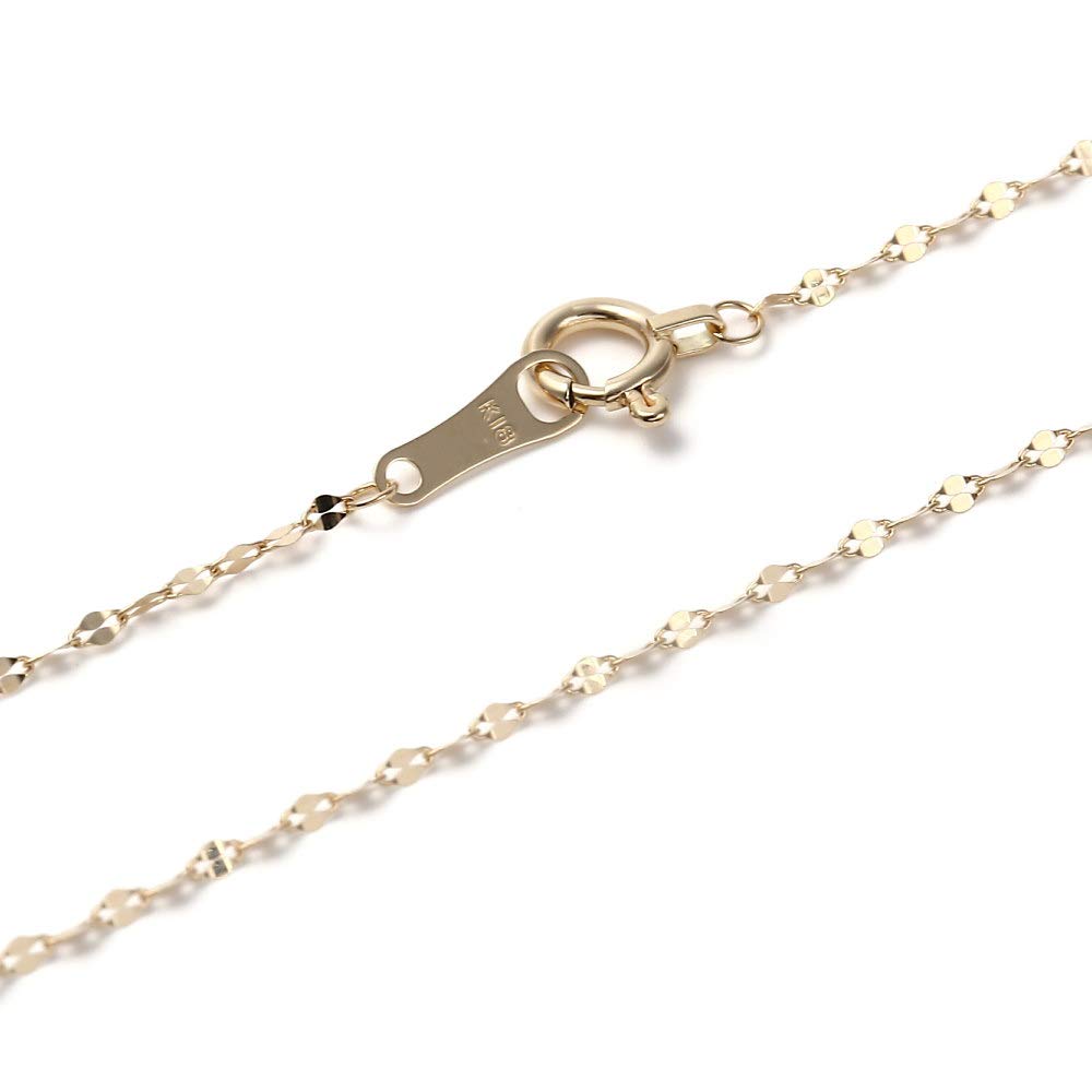 Goods Petal Halskjede 18k Gult Gull [Happy Shop] Kjede, 40cm, 1.2mm Bred,