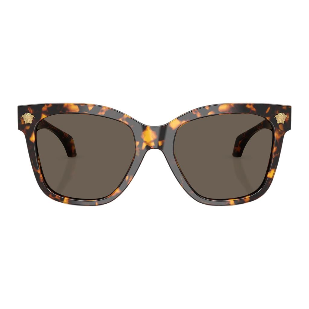 Versace Logo Irregular Shape Sunglasses Unisex Sunglasses Tortoise 0VE4511F-5514/3