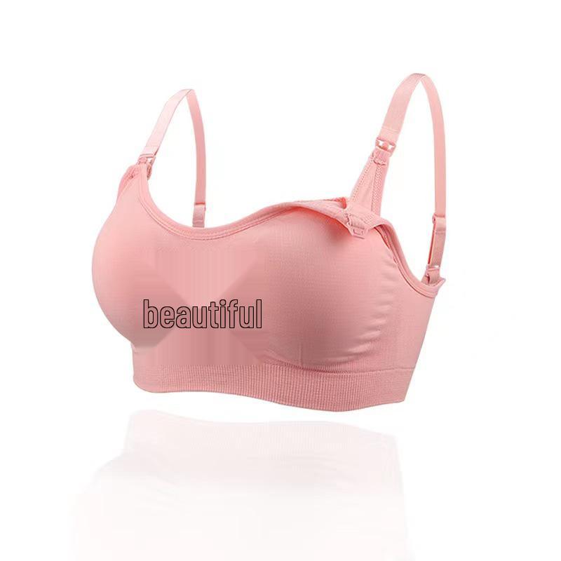 Wire-Free Plus Size Front Closure Nursing Bra for Pregnant Women - Adjustable, Seamless Design for Comfortable Feeding