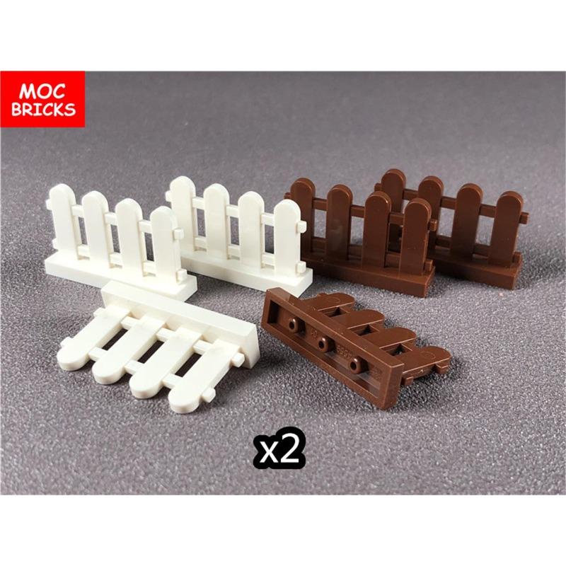 MOC Bricks Fence Railing Window Stairs Ladder Gate DIY Garden House Architecture Accessories Building Blocks Children's Toys