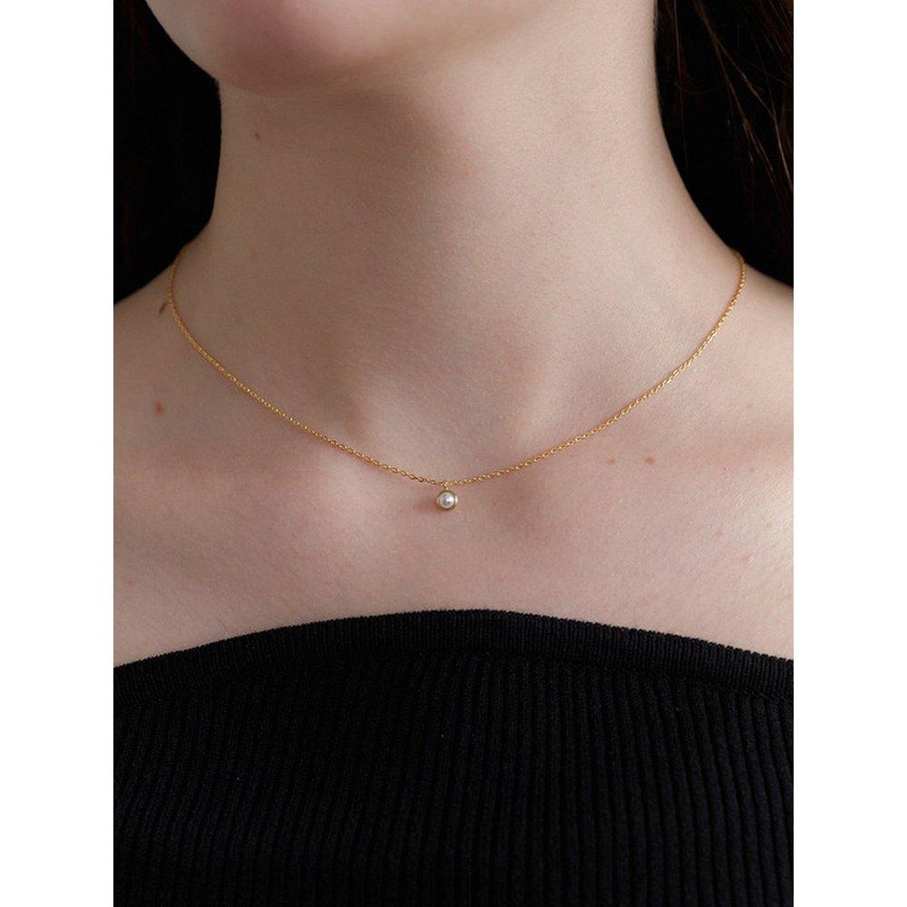 Gold Classic Pearl Necklace Jn034