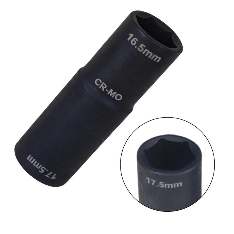 3pcs 1/2-inch Drive Lug Nut Flip Socket Set 18.5 X 19.5mm 20.5 X 21.5mm 17.5 X 16.5mm Wheel Nut Removal Socket Set Tools