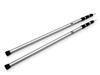 Fungoal Tent Poles Telescopic Tarp Lightweight Two Sliding Length Easy Camping [Silver] [2-Piece Set] Poles, Aluminum, Poles, One-Touch Adjustment,