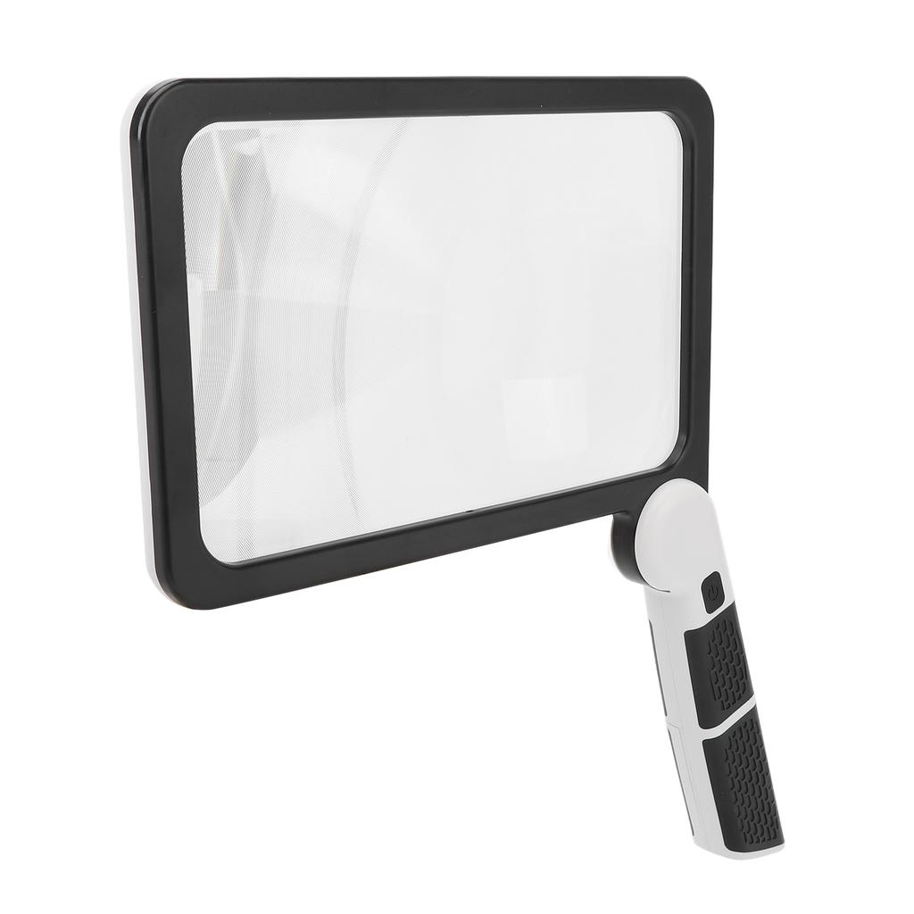 Folding Handheld Magnifying Glass 48 Light Chips 5X Magnification LED Reading Writing Magnifier