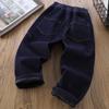 Children's Fleece-Lined Jeans - 2025 Autumn/Winter Collection: Warm, Thick, Trendy Denim Pants for Medium and Big Kids