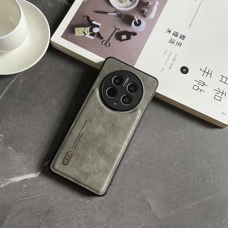 Magnetic for Huawei Mate 60 50 Pro P60 Art P50 P40 P30 Nova 12 11i Case Leather Matte Soft Full Camera Protect Cover Shell Funda