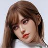 Head with Realistic Oral Function 100% Silicone Compatible with 130-180cm Sex Dolls M16 Thread Interface Wig & Implant Hair Options 3kg