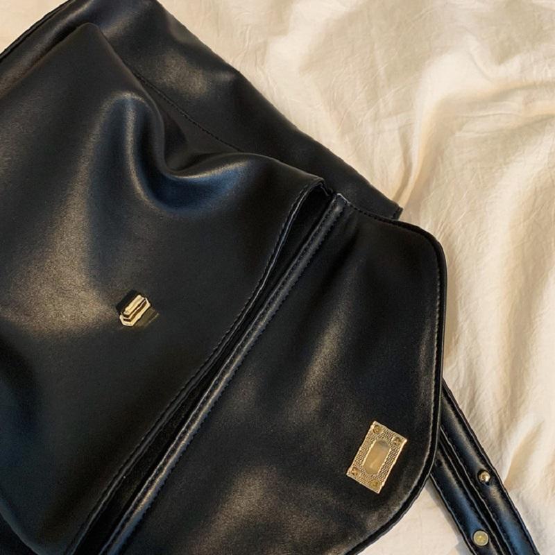 Høy følelse feminin messenger bag svart tote stor kapasitet mote online kjendis mote kjede ny