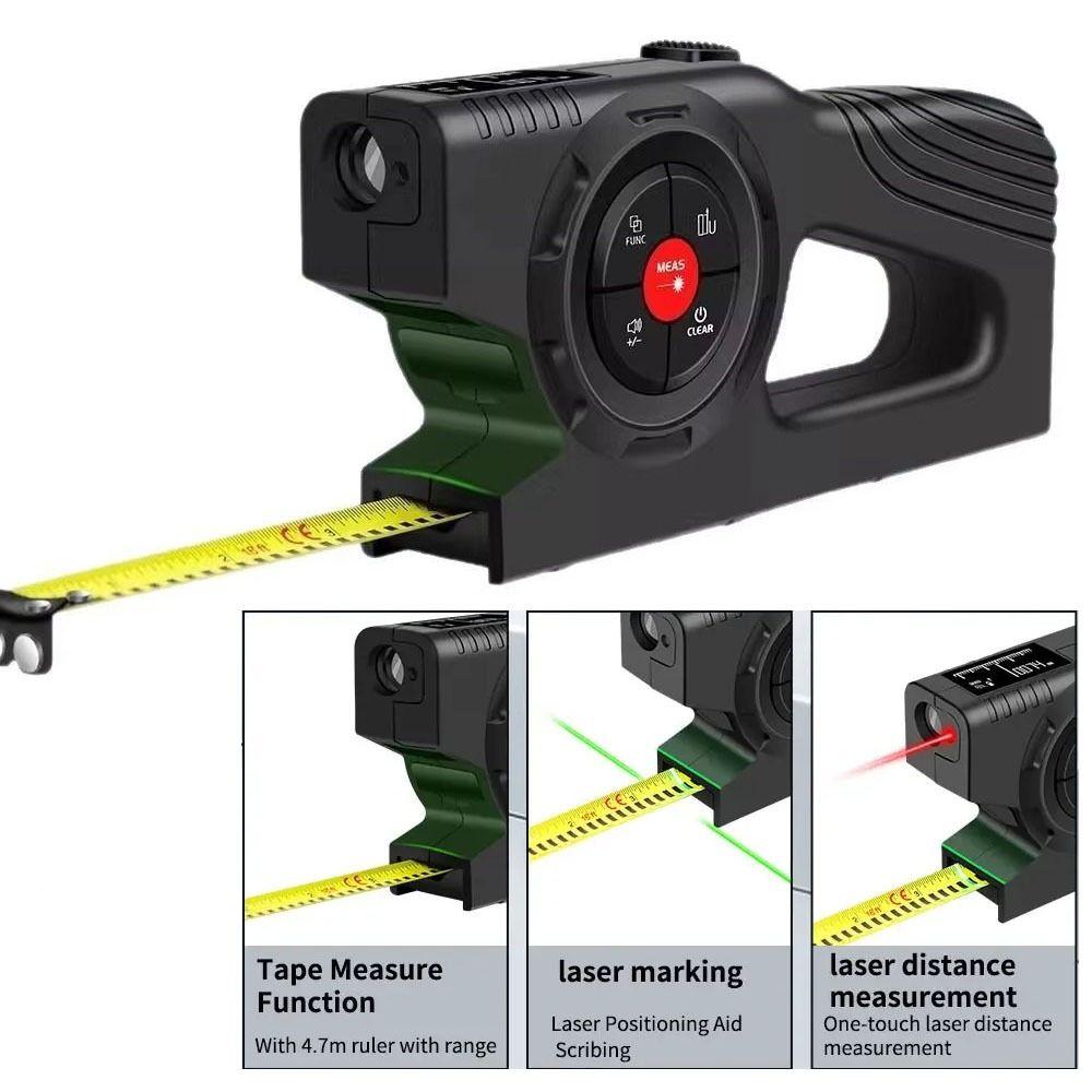 Retractable Digital Tape Measure Rechargeable Laser Rangefinder Laser Tape Measure  Construction