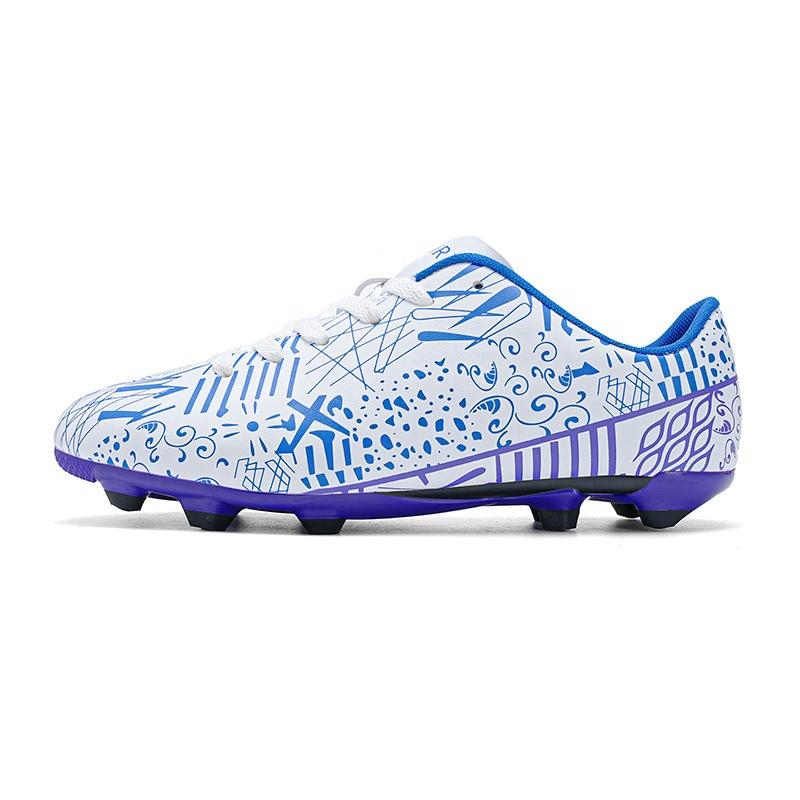 Yuxing shoe factory new football shoes upper T rubber sole waterproof strong grip men and women and children