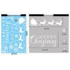 Snowflake Scene Christmas Window Stickers: Holiday Atmosphere Glass Decor