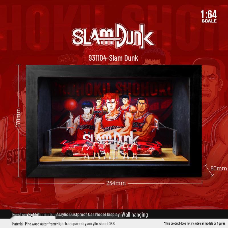 Kamei Kaku 1:64 Fujiwara Tofu Shop Anime Scene Photo Frame Wall Display with Touch Switch Dust Cover.