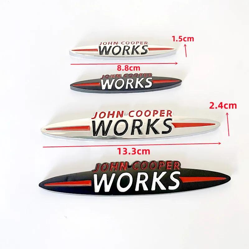 New 3D Metal John Cooper Works Car Front Grill Emblem Badge For Mini Cooper S R50 R52 R53 R55 R56 F54 F55 F56 F60 Accessories