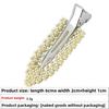 Geometric Metal Hair Side Clip Seamless Women Hairpins Plastic Rhinestone Leaf Hair Clips Solid Romantic Party Hair Decorations