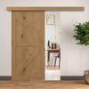 Complete Wooden Sliding Door Kit Hardware Pocket Door System for Door Thickness 35-45 mm Max. Load 75 kg Rail Rollers Screws 200 x 3.05 cm Brown