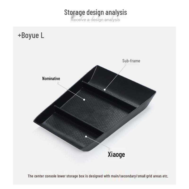 Geely Boyue L Lower Console Organizer: Fits 23 Models