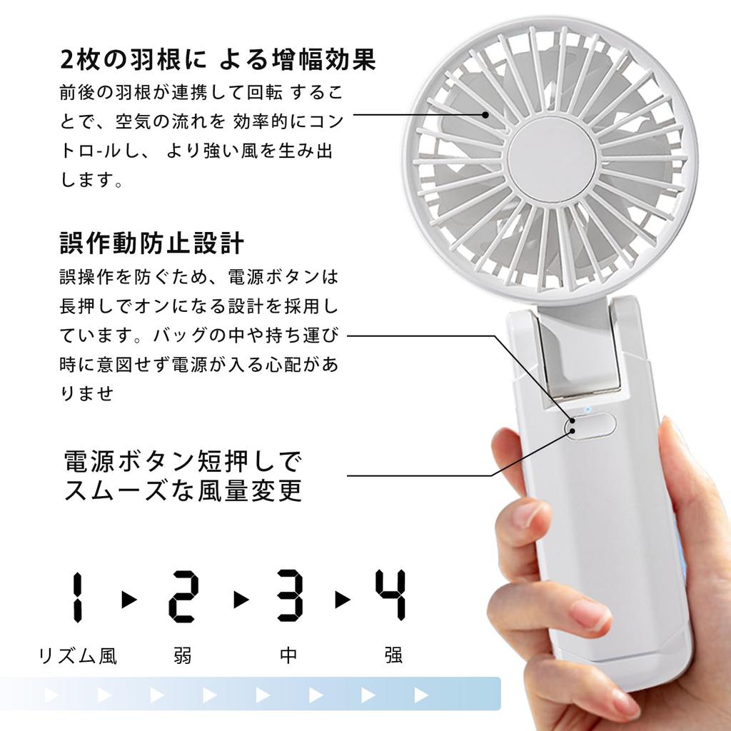 Latest Model with Double Portable Handheld Powerful USB Desktop Handheld Lightweight Suitable for and Outdoor Use PSE Certified [2025 Fans] Fan,