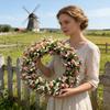Spring & Summer Texas Wildflower Wreath for Front Door and Courtyard Decoration