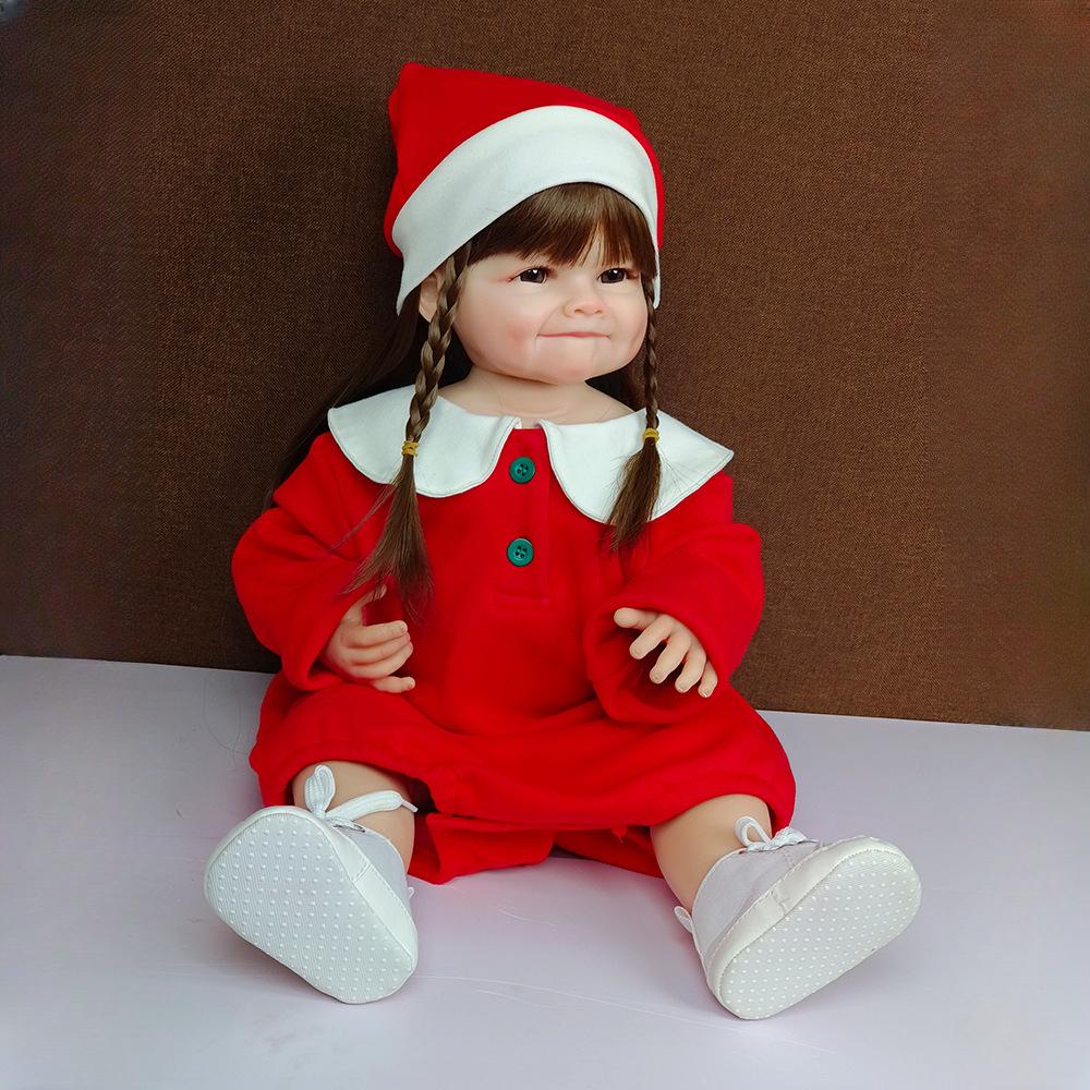 Реалистичная полностью виниловая кукла реборн 55 см — фото 3