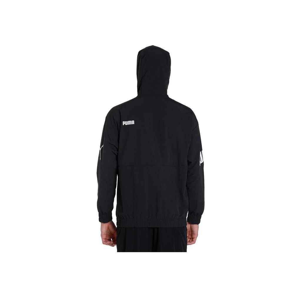 Puma Logo Casual Pullover Long Sleeve Jacket Men Jackets Black 683795-01