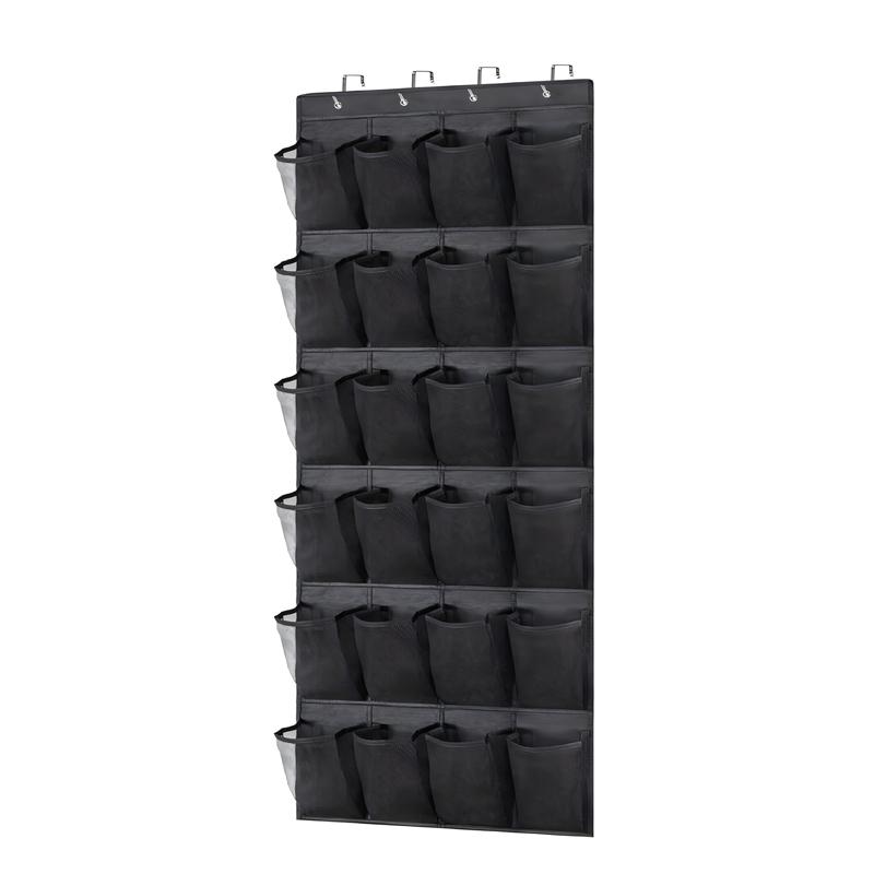 Hanging Shoe Rack Organizer Over The Door with 14/24/28 Large Mesh Pockets Transparent Fabric Storage Bag for Closet Bedroom 1pc