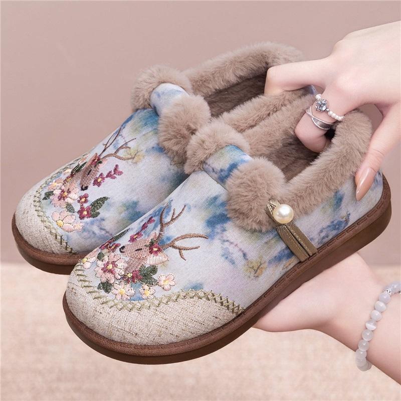 Women's Winter Casual Versatile Cotton Shoes With Thick Velvet And Cotton Boots