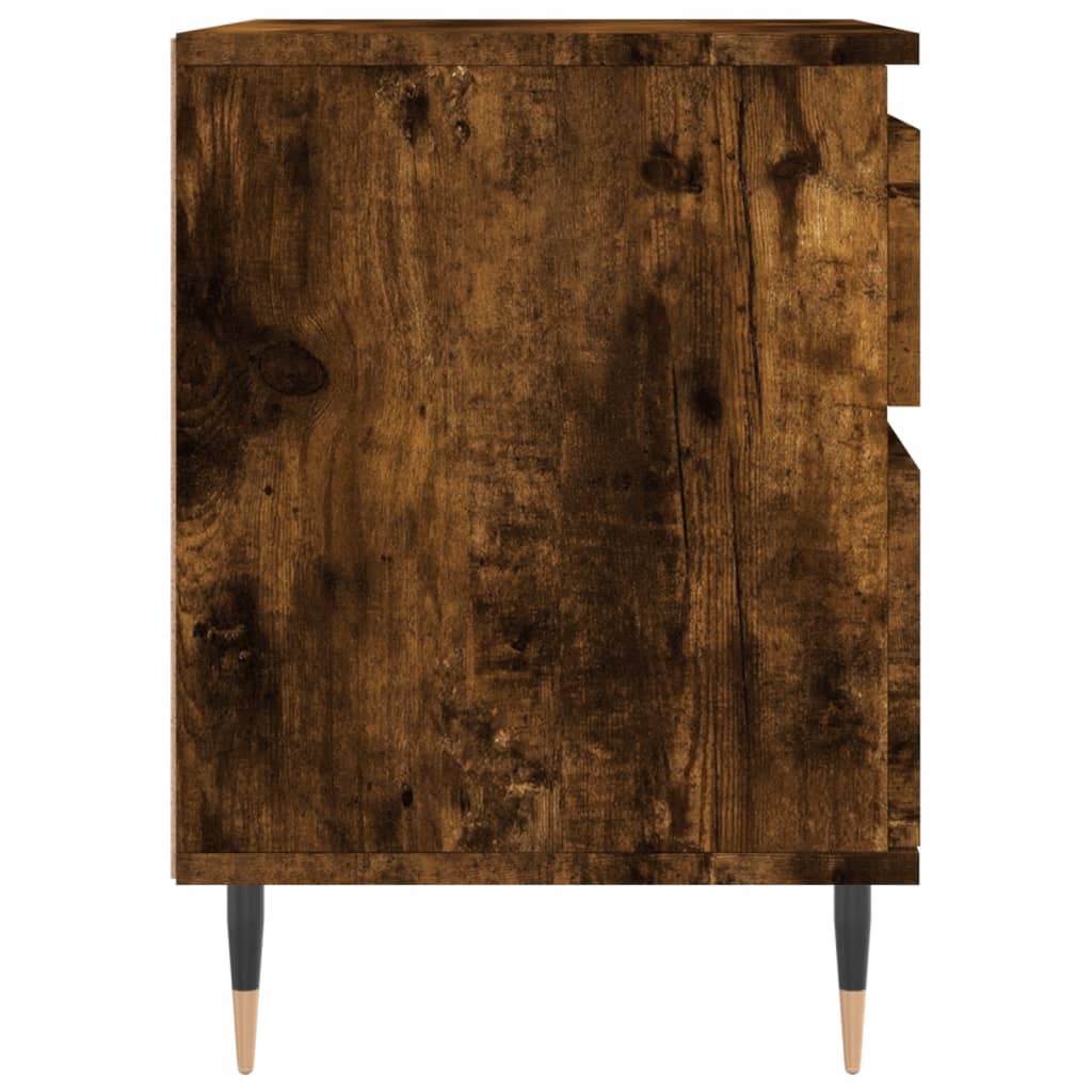 Nightstand Smoked Oak 40x35x50 cm Wood Based Material