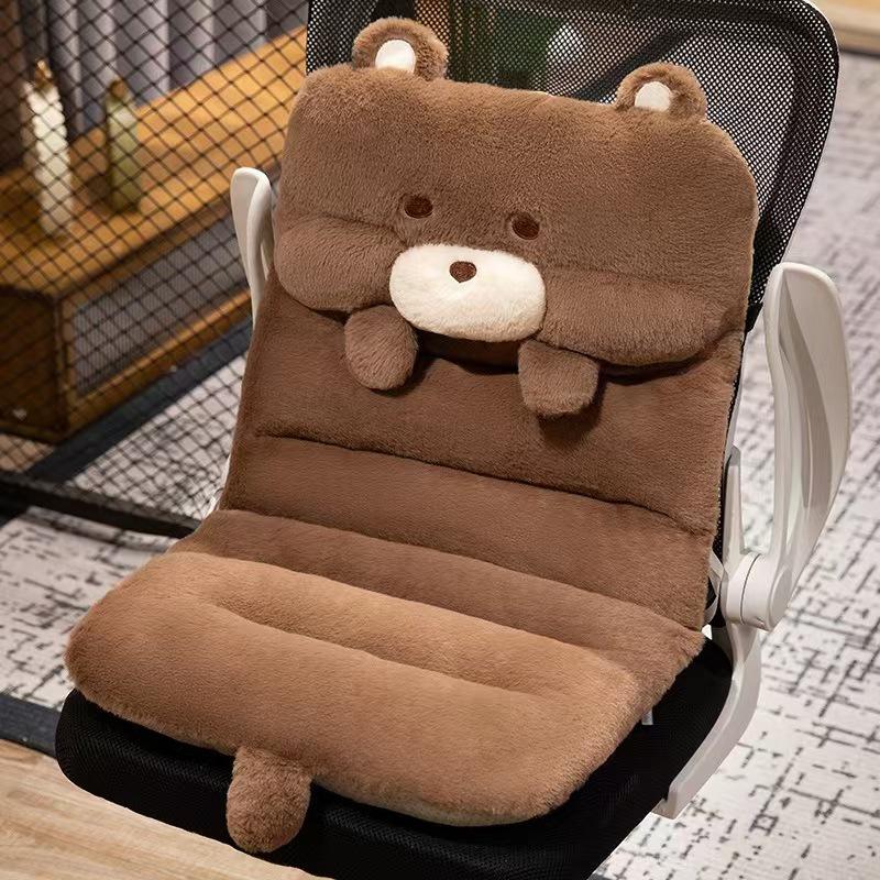 77x40cm One-piece Plush Cushion for Chair Office Seat Back Cushion Butt Mat Stuffed Waist Support Back Pad Home Decor