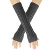 Women's Winter Warm Wool Gloves, Fingerless Long Sleeve Extended Gloves