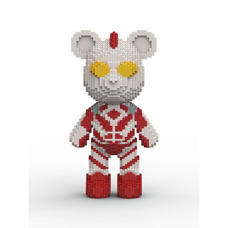 Colorful Animal Bear Mini Brick Kawaii Art Bear Panda Ornament Building Block DIY Assembly Toys for Home Decoration