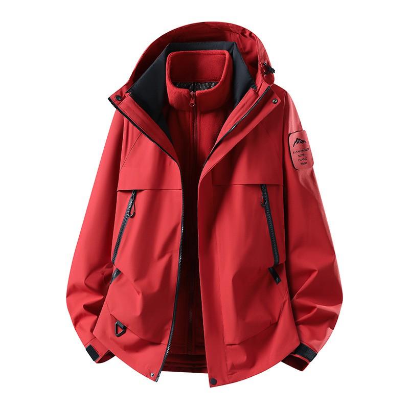 3-in-1 Outdoor Jacket Men Women Hiking Camping Climbing Windproof Waterproof Coat