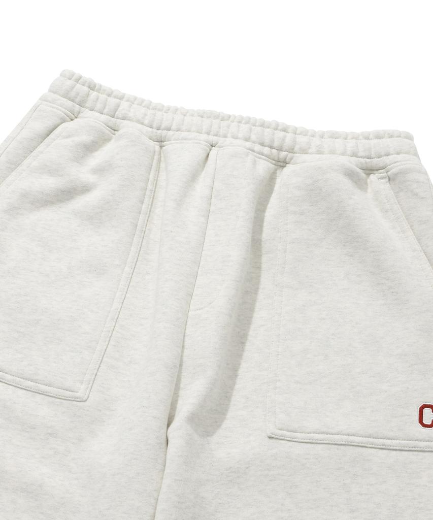 COVERNAT C Logo Sweat Wide Jogger Pants Oatmeal