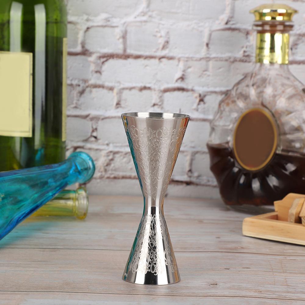 Stainless Steel Bar Accessories Inner Markings Double Cocktail Jigger Measuring Cup Wine Measuring