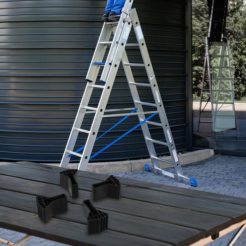 4pcs Accessory Set: Telescopic Ladder, Multi-functional Folding Engineering Ladder, Stepladder, Balance Bar, Foot Covers, Anti-slip Foot Covers