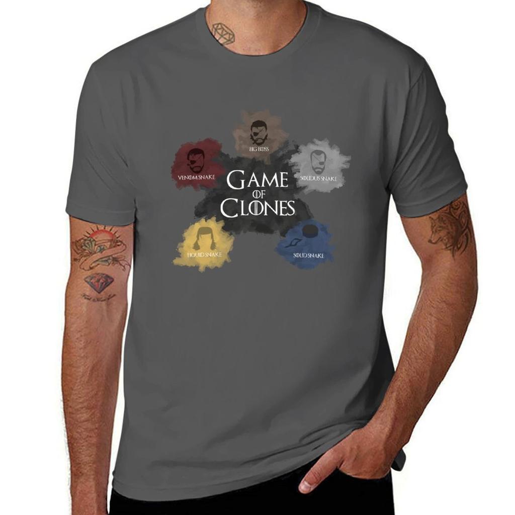 Game of Clones Metal Gear T-shirt herr t-shirts hög kvalitet lyxmärke roliga t-shirts bomulls-T-shirt