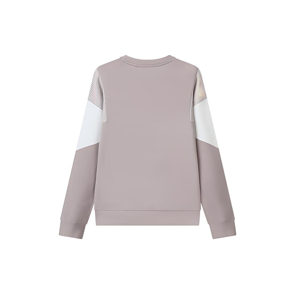 Fila Color Block Sports Crew Neck Sweatshirt Women Sweatshirt Gray Pink F11W131202F-LP