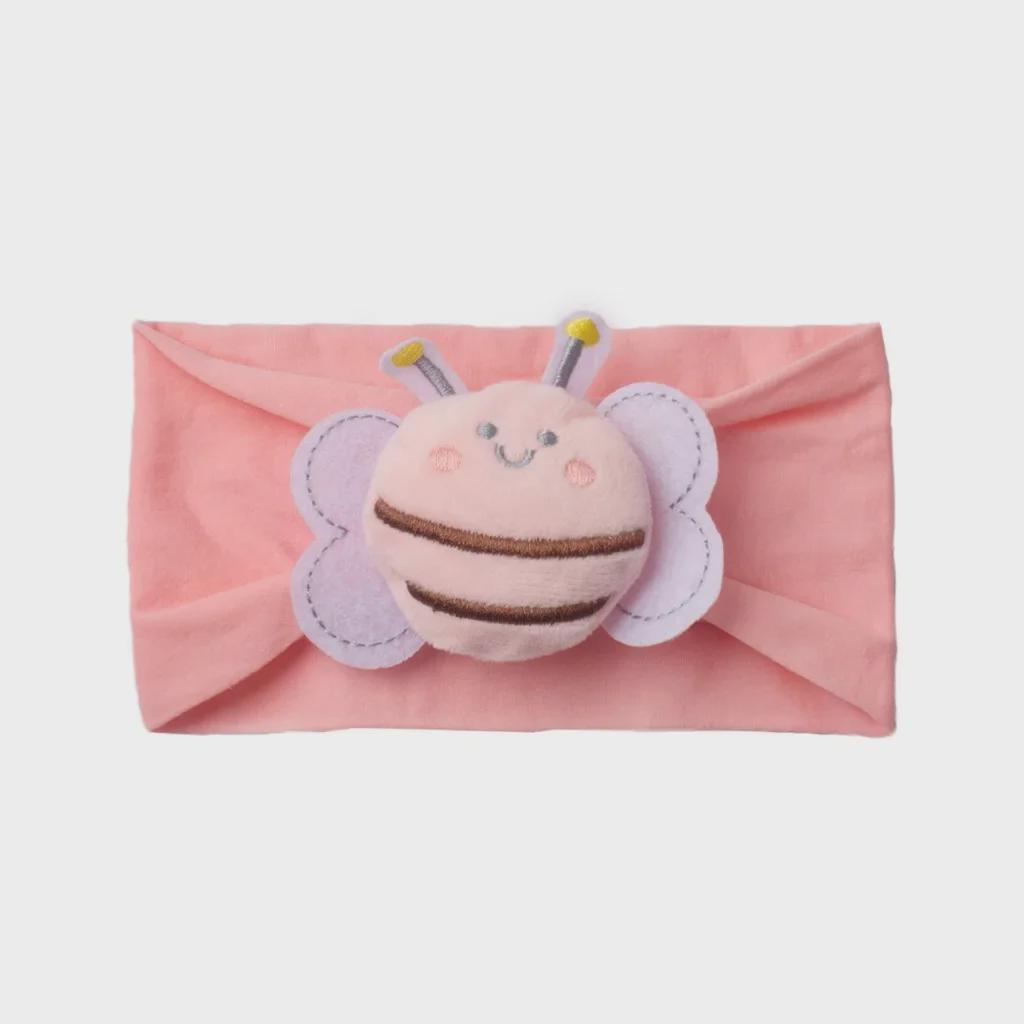 New Baby Nylon Headband: Solid Color Bee Design for Cute Girls
