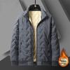 Herren Lammwolle Baumwolle Winterjacke - Winddicht, Warm, Lockere Passform mit Samtfutter