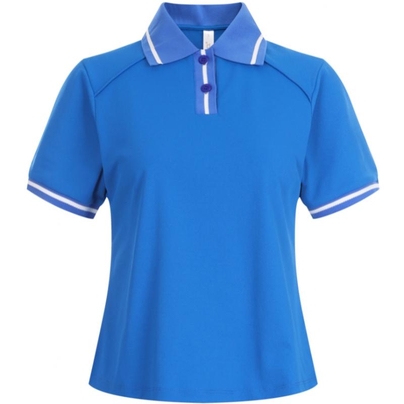 Shop Premium Women Color Block Collar Neck Spandex Golf ShorT Sleeve T shirT