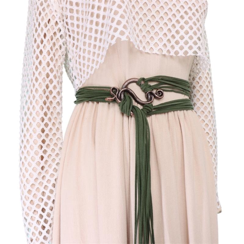 Medieval Extra Long Rope Belt Vikinges Trolles Crosses Rope Belt Norses Witch Waist Belt Long Rope Rings Knotted Belt
