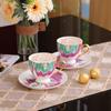 H Family Ika Series Bone China Double Coffee Cup Set with Orange Gift Box - Perfect for Housewarming or Wedding Gifts.