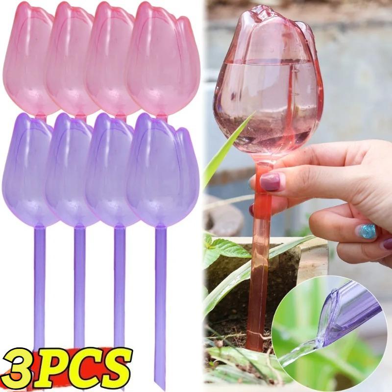 Plant Watering Globes Planter Insert Spikes Devices Large Flower Shape Automatic Plastic Self Drip Indoor Outdoor Tool