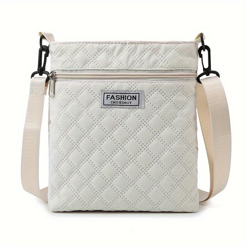 Fashionable Lightweight Multicolor Oxford Fabric Travel Bags, Quilted Pattern, Zipper Closure, Adjustable Strap