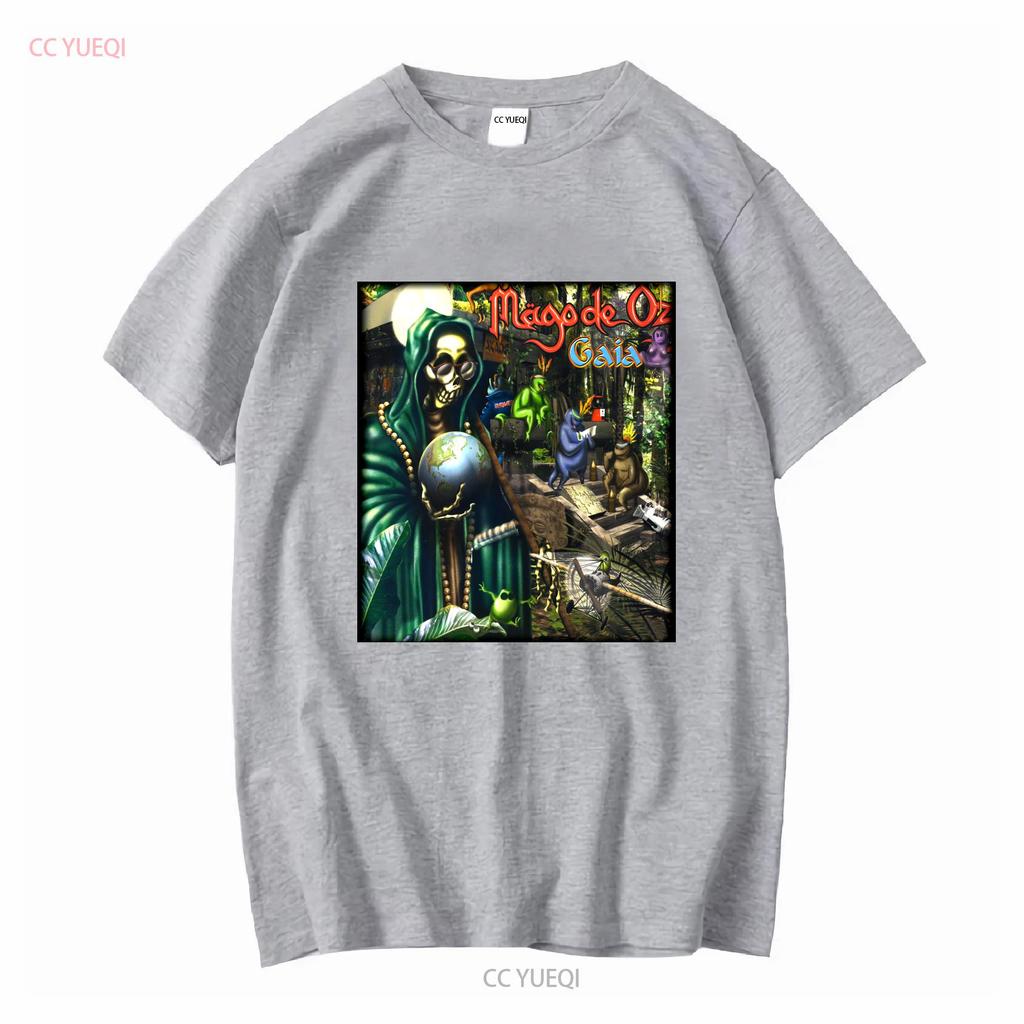 Mago De Oz Band Rock Graphic Short Sleeve Black Shirt Unisex Men Women KTV8524 Vintage Washed Unisex Streetwear Fashion Homme